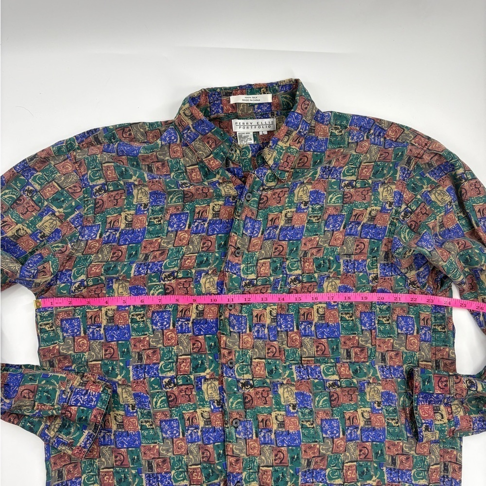 Perry Ellis Colorful Geometric Print Men's Shirt - Picture 5 of 6